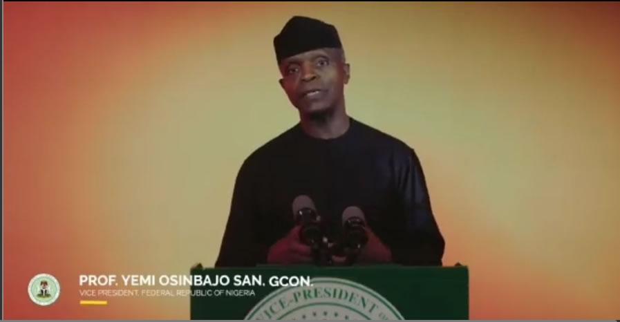 Transcript of osinbajo’s declaration speech