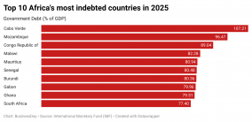 Top 10 Africa’s most indebted countries in 2025